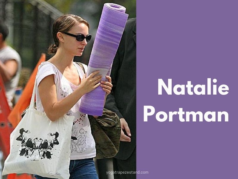 Natalie Portman with yoga mat